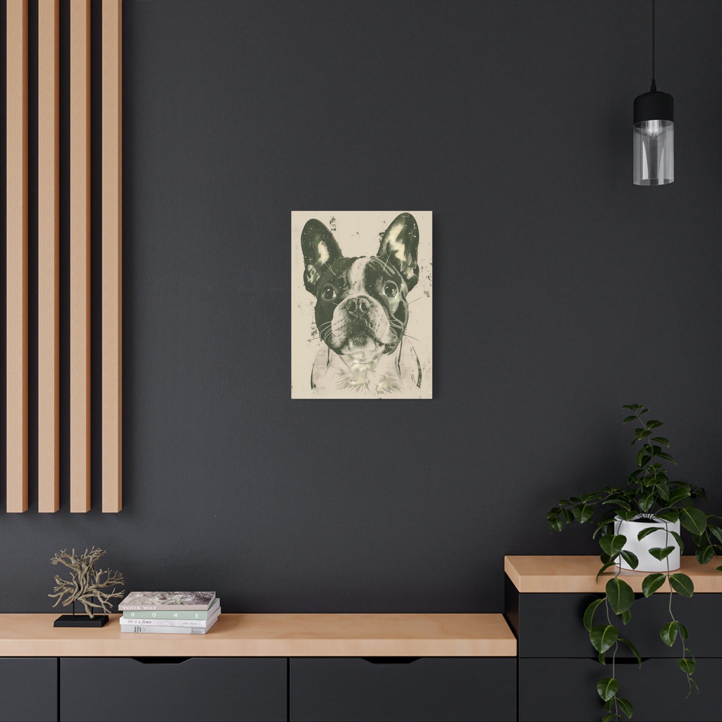 Canine Charm Vintage French Bulldog Portrait