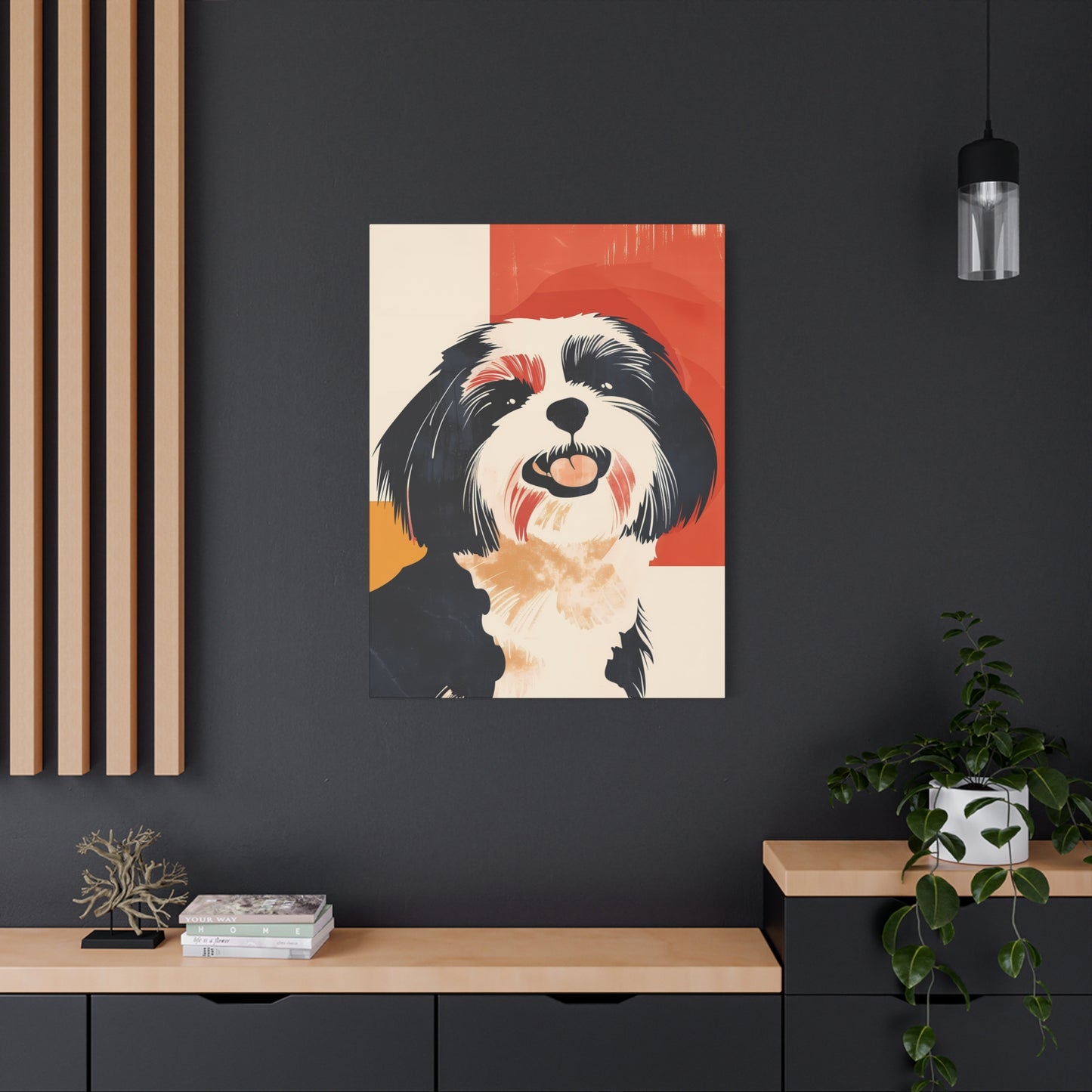 Canine Joy in Abstract Hues