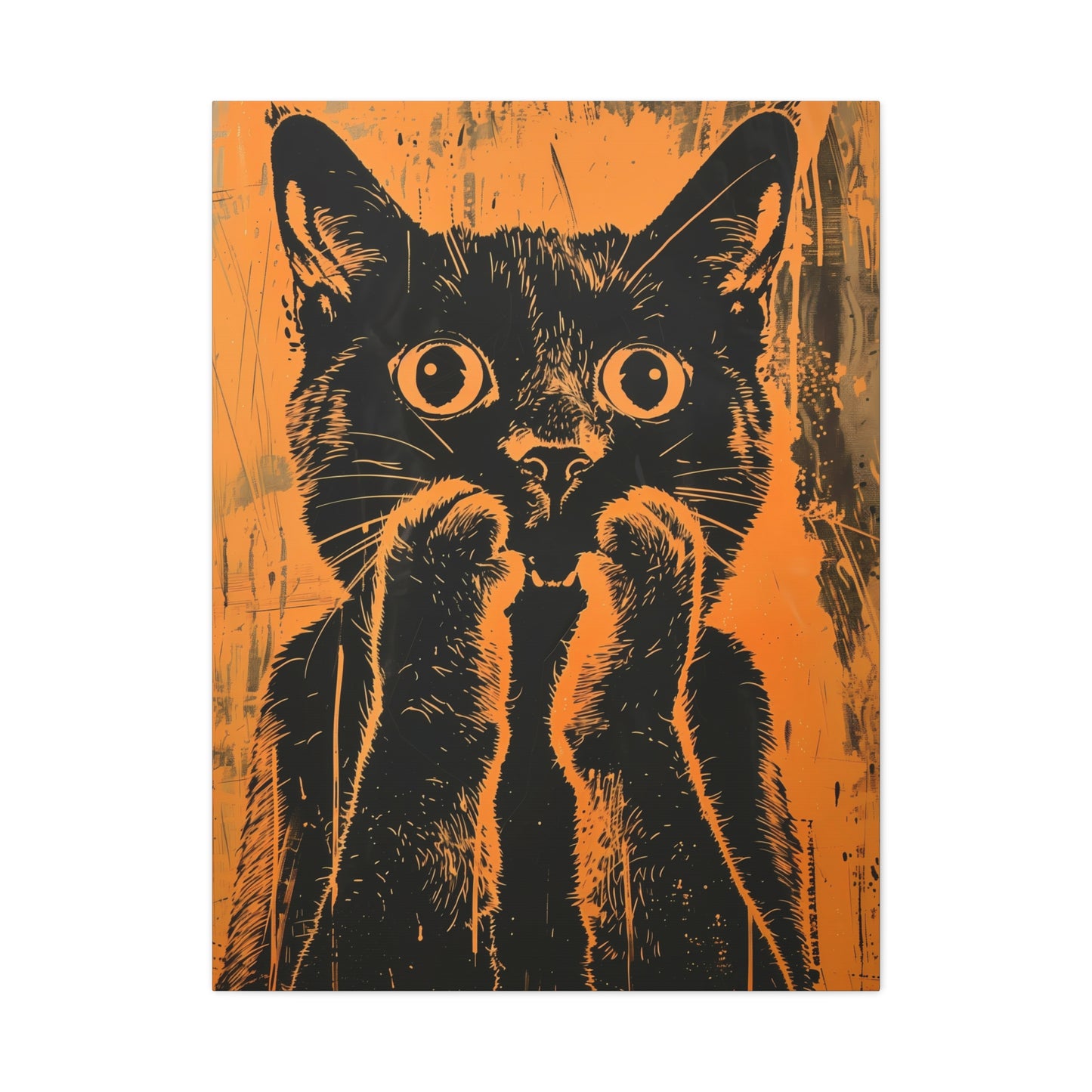 Playful Silence Cat Canvas