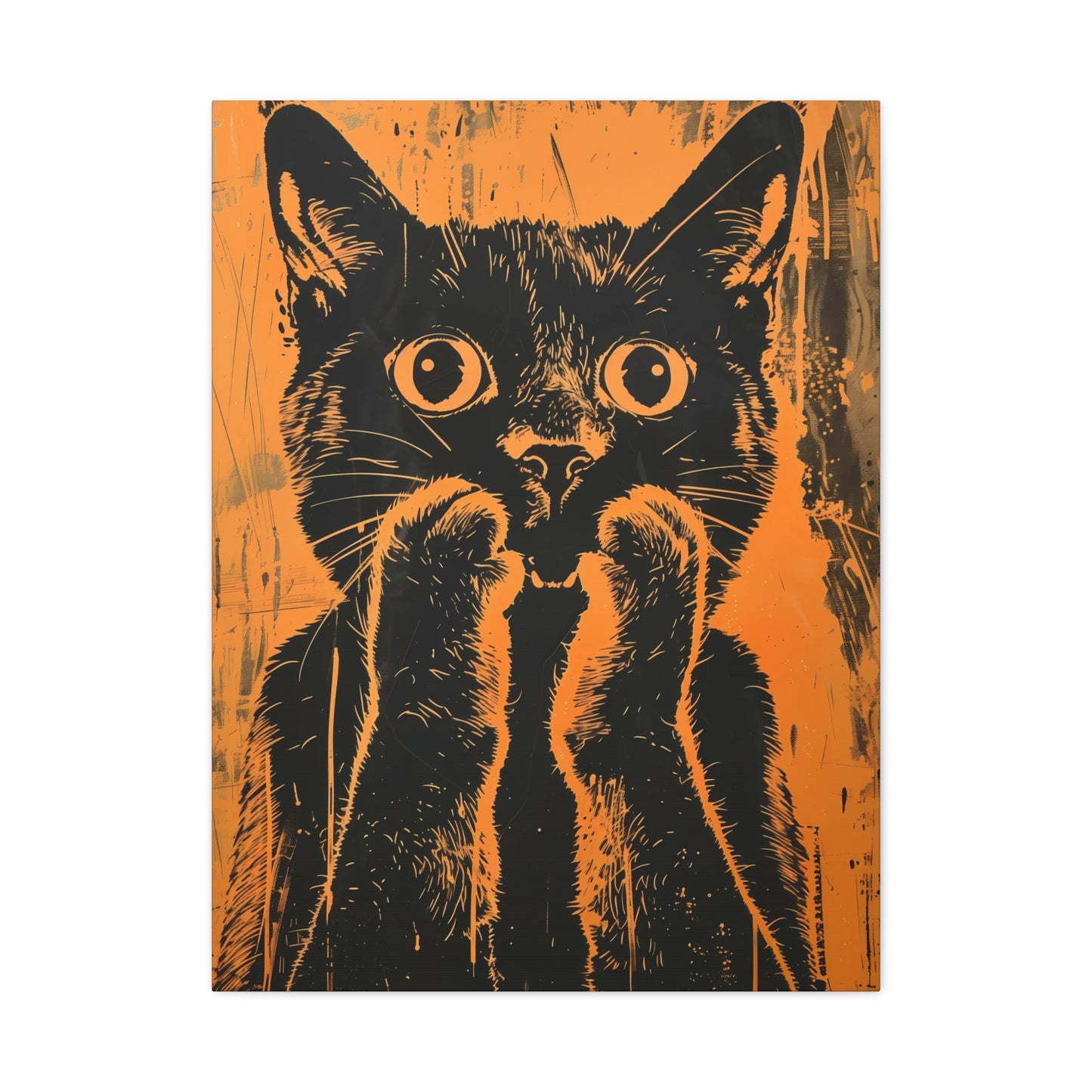 Playful Silence Cat Canvas