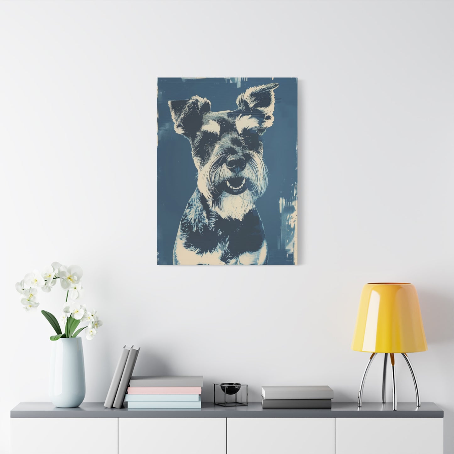 Schnauzer Smiles in Monochrome