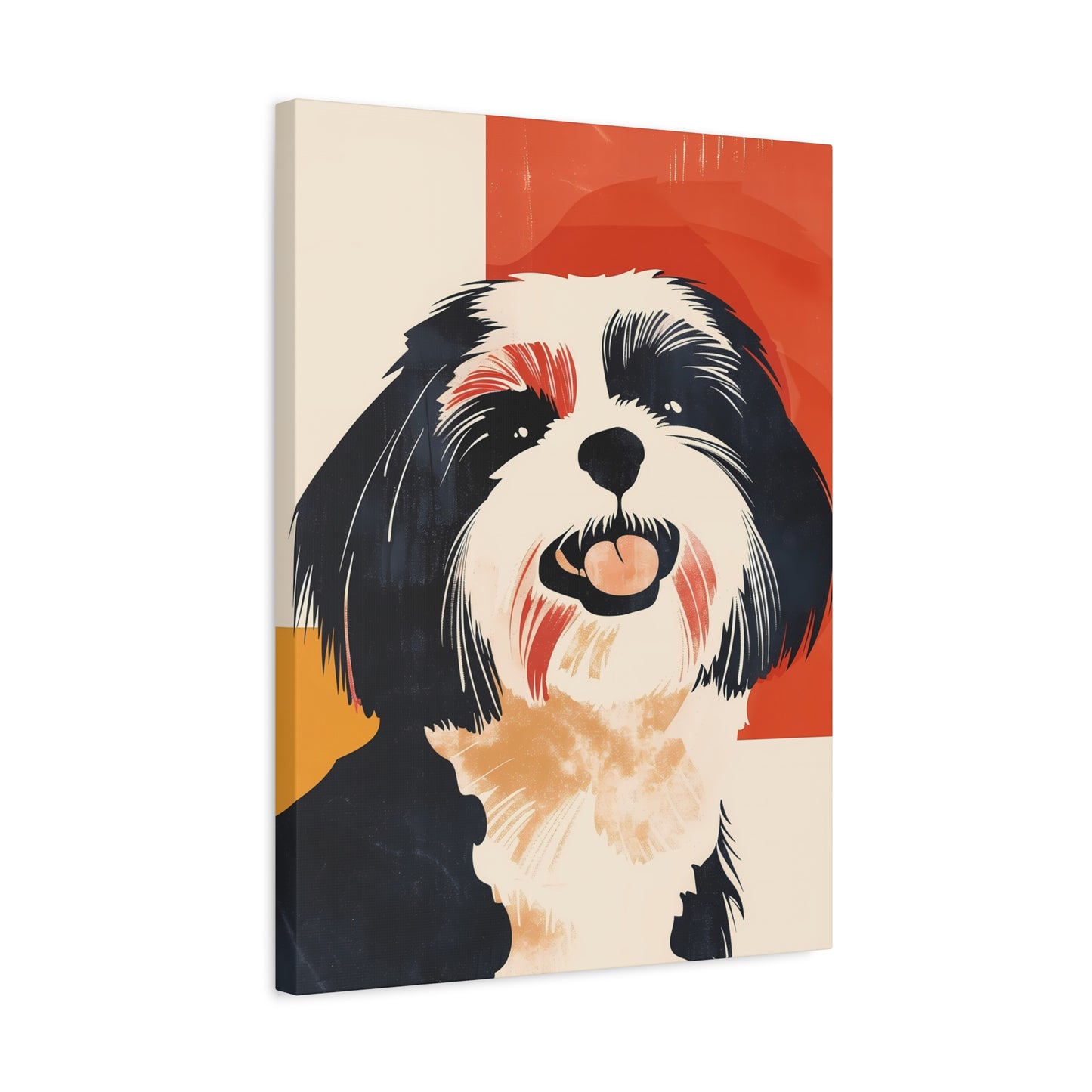Canine Joy in Abstract Hues