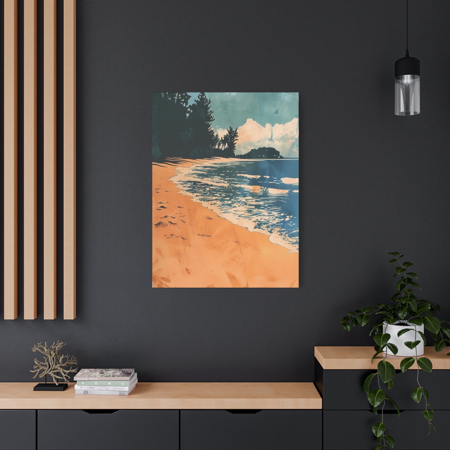 Coastal Escape in Orange and Blue
