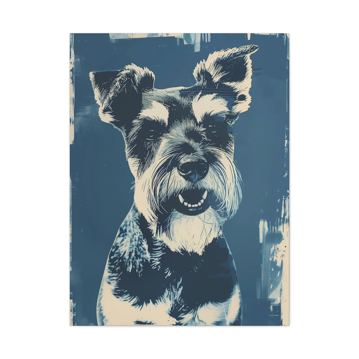 Schnauzer Smiles in Monochrome