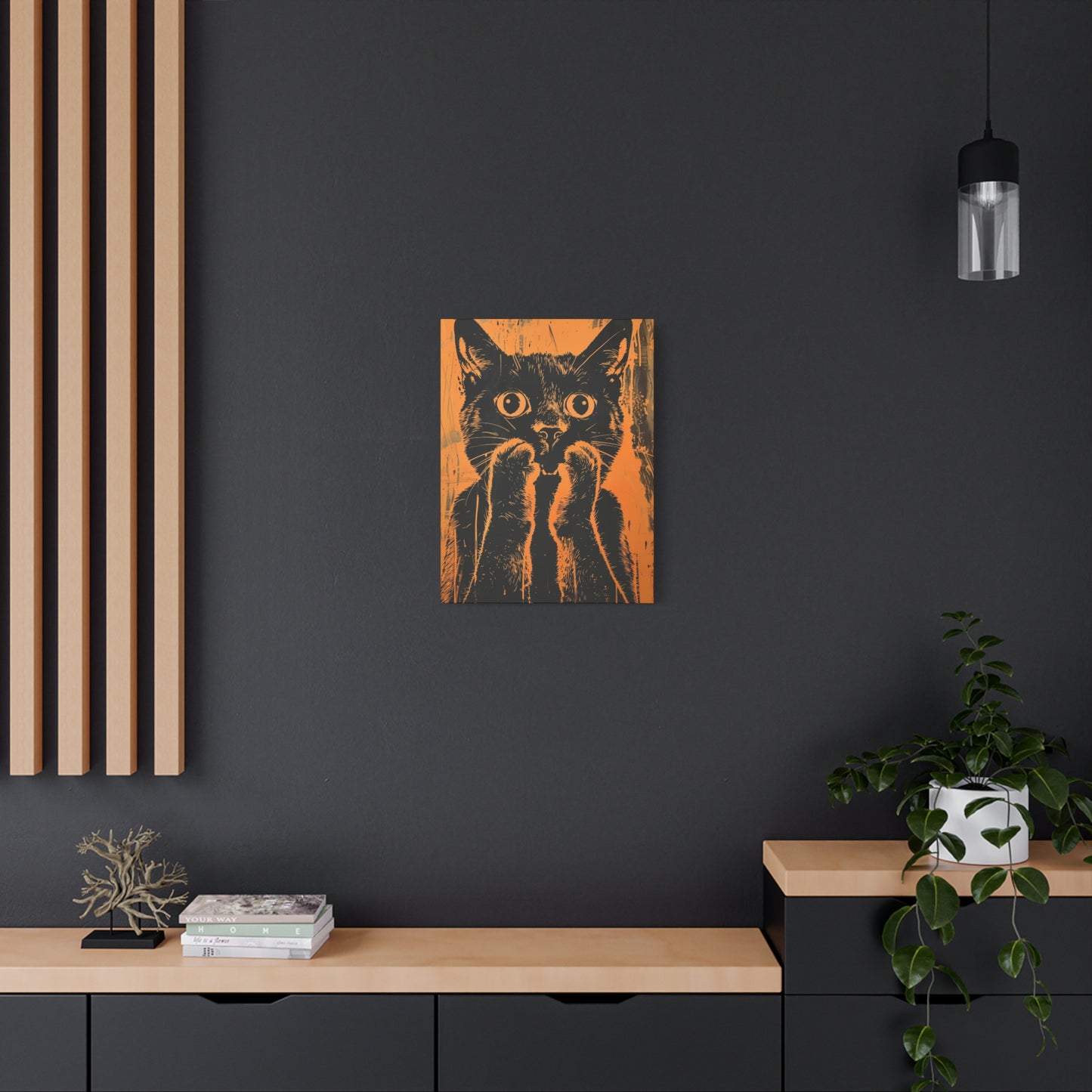 Playful Silence Cat Canvas