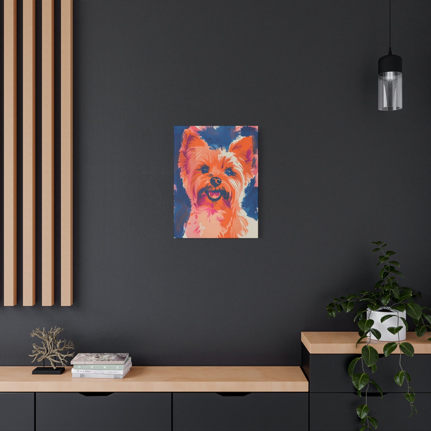 Yorkie Bliss in Colorful Abstraction