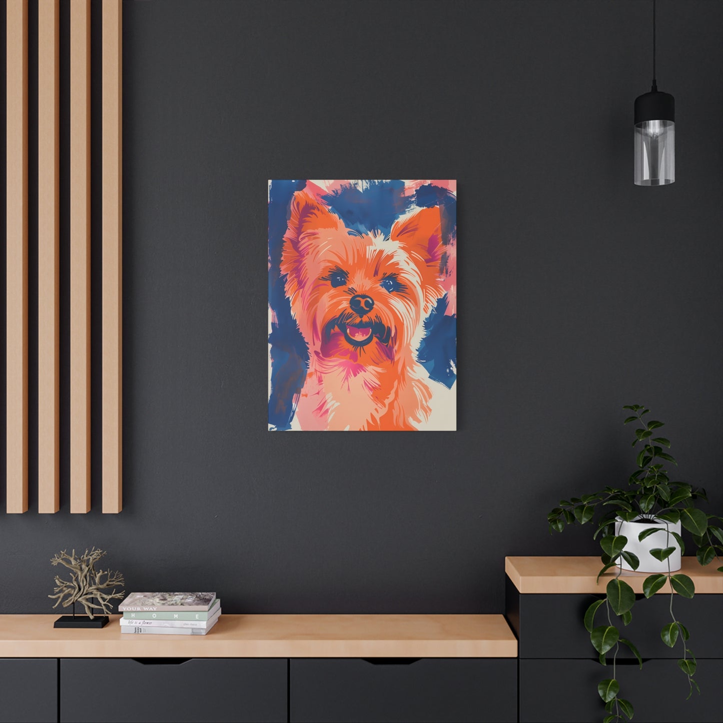 Yorkie Bliss in Colorful Abstraction