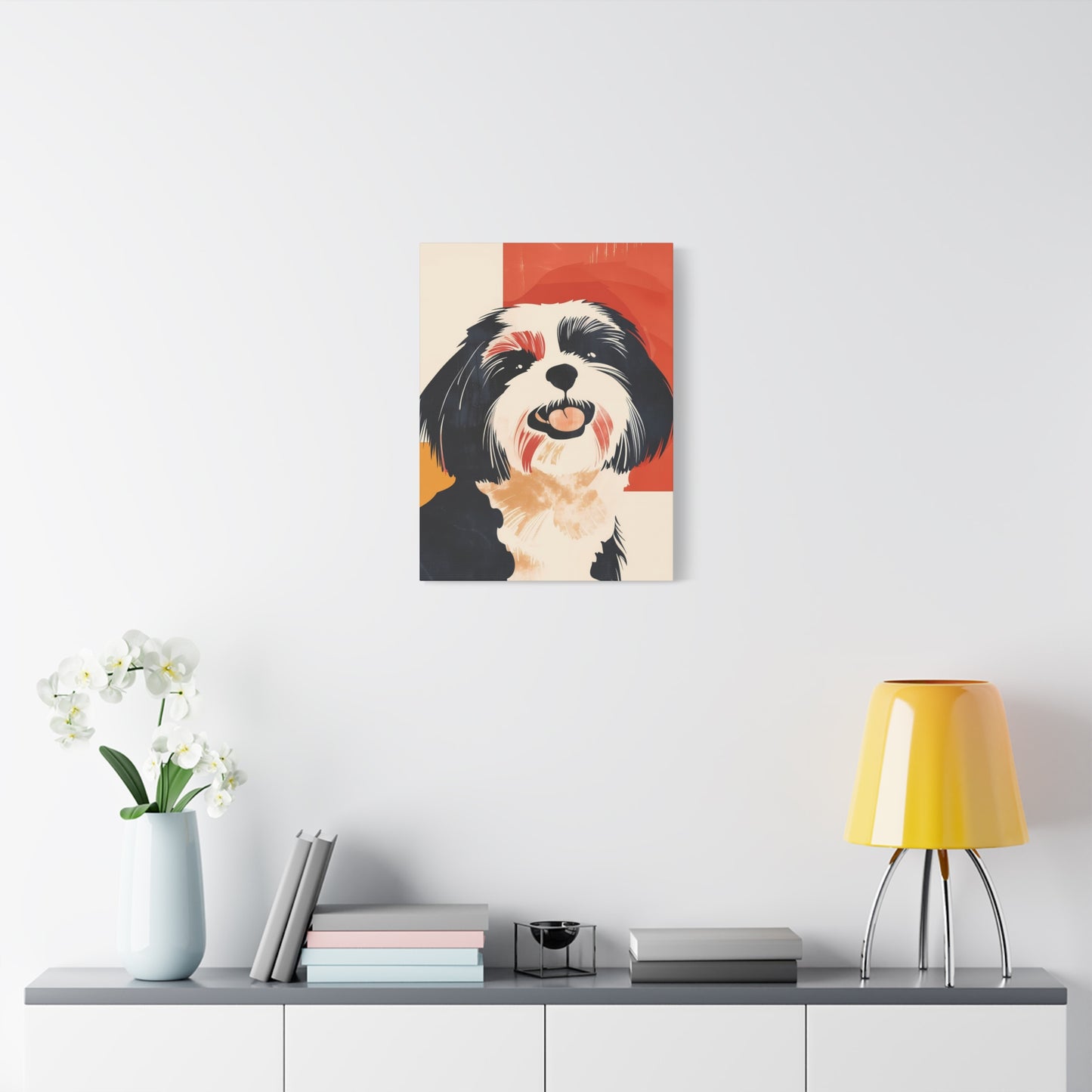 Canine Joy in Abstract Hues