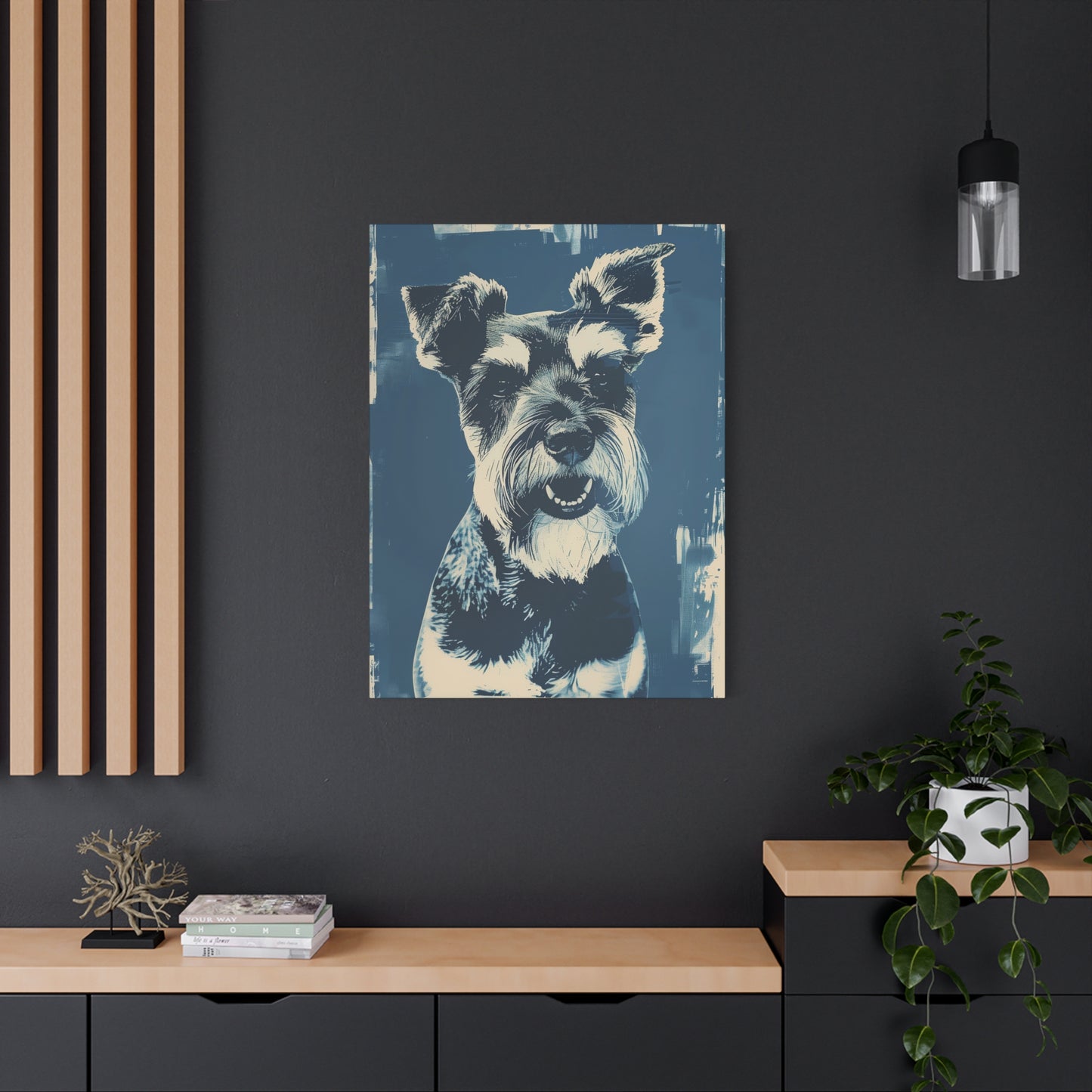 Schnauzer Smiles in Monochrome