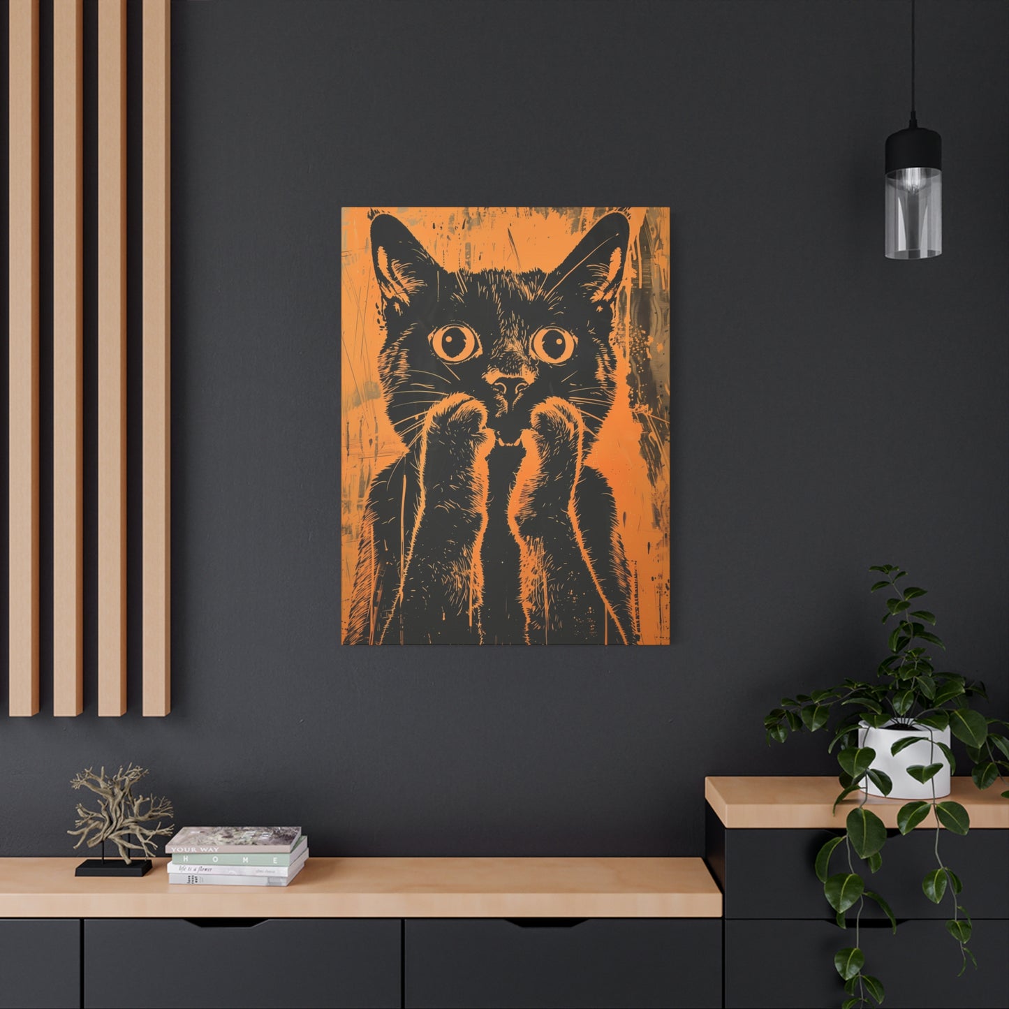 Playful Silence Cat Canvas