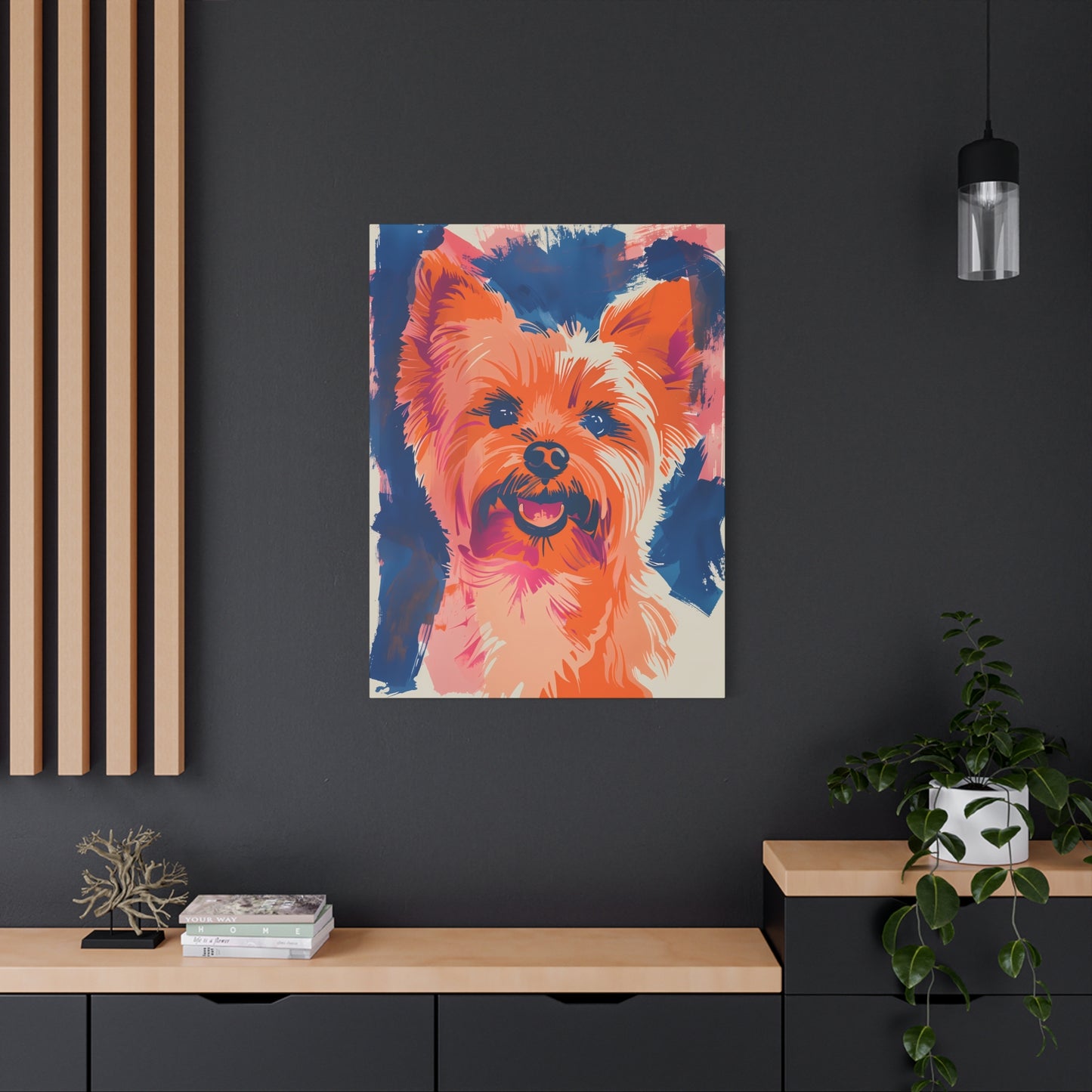 Yorkie Bliss in Colorful Abstraction