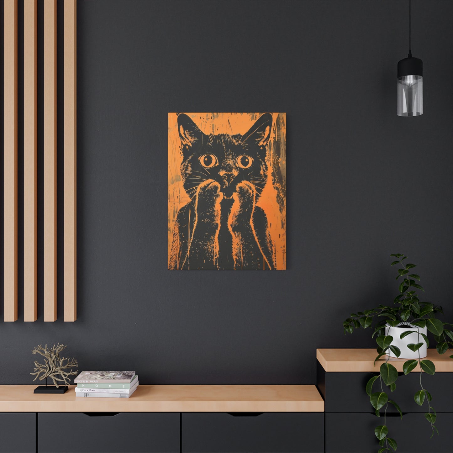 Playful Silence Cat Canvas