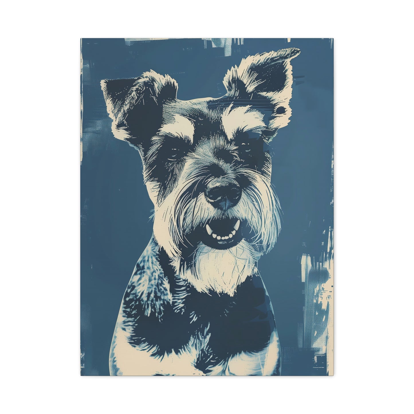 Schnauzer Smiles in Monochrome