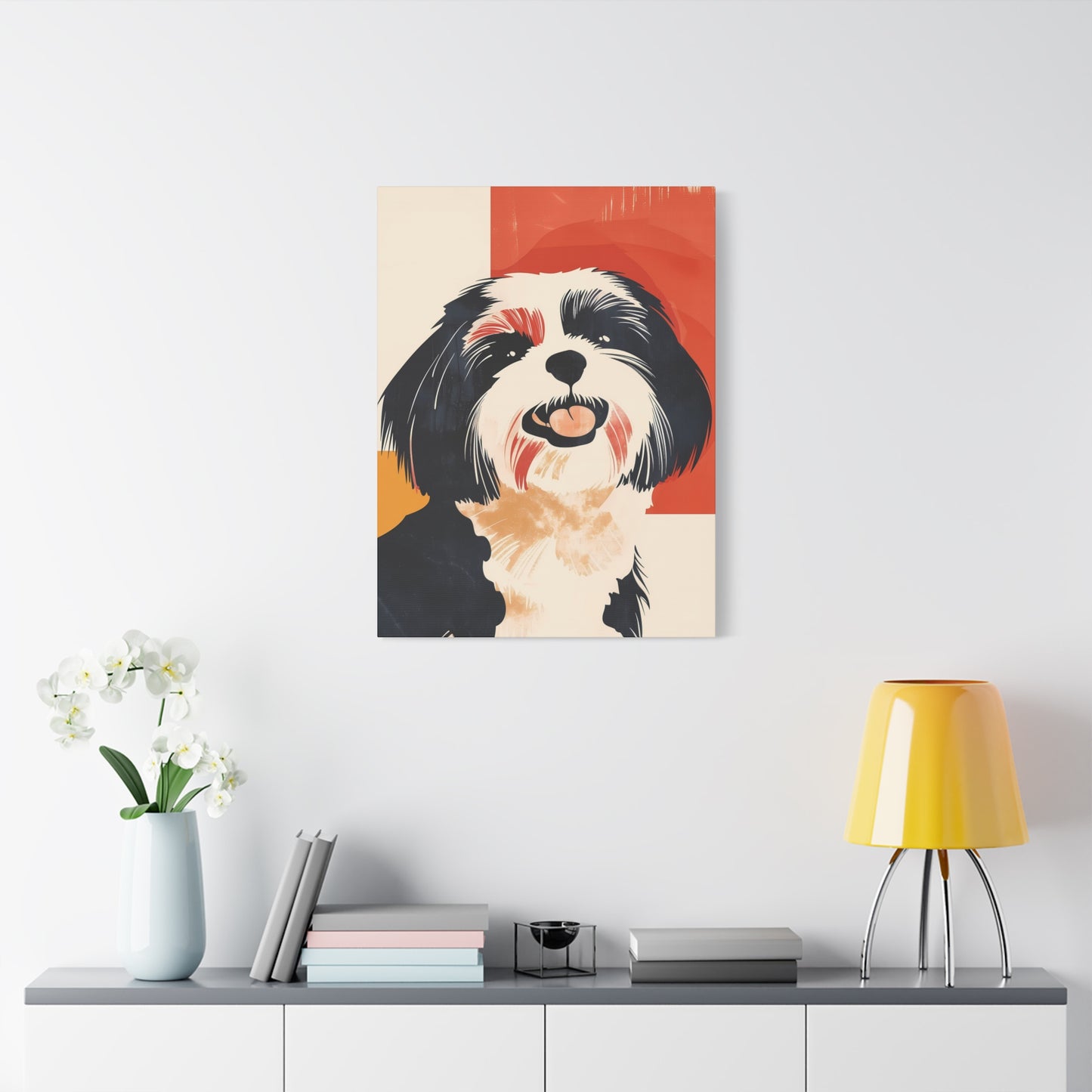 Canine Joy in Abstract Hues