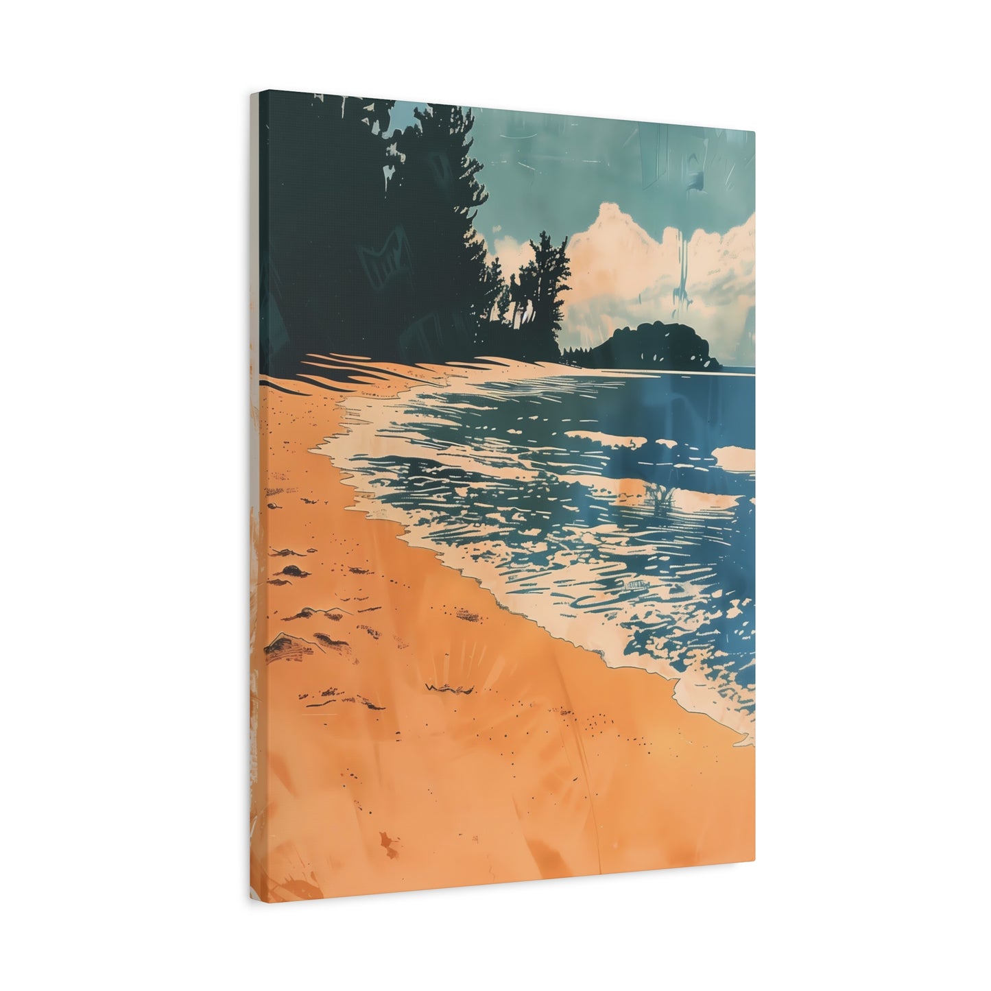 Coastal Escape in Orange and Blue