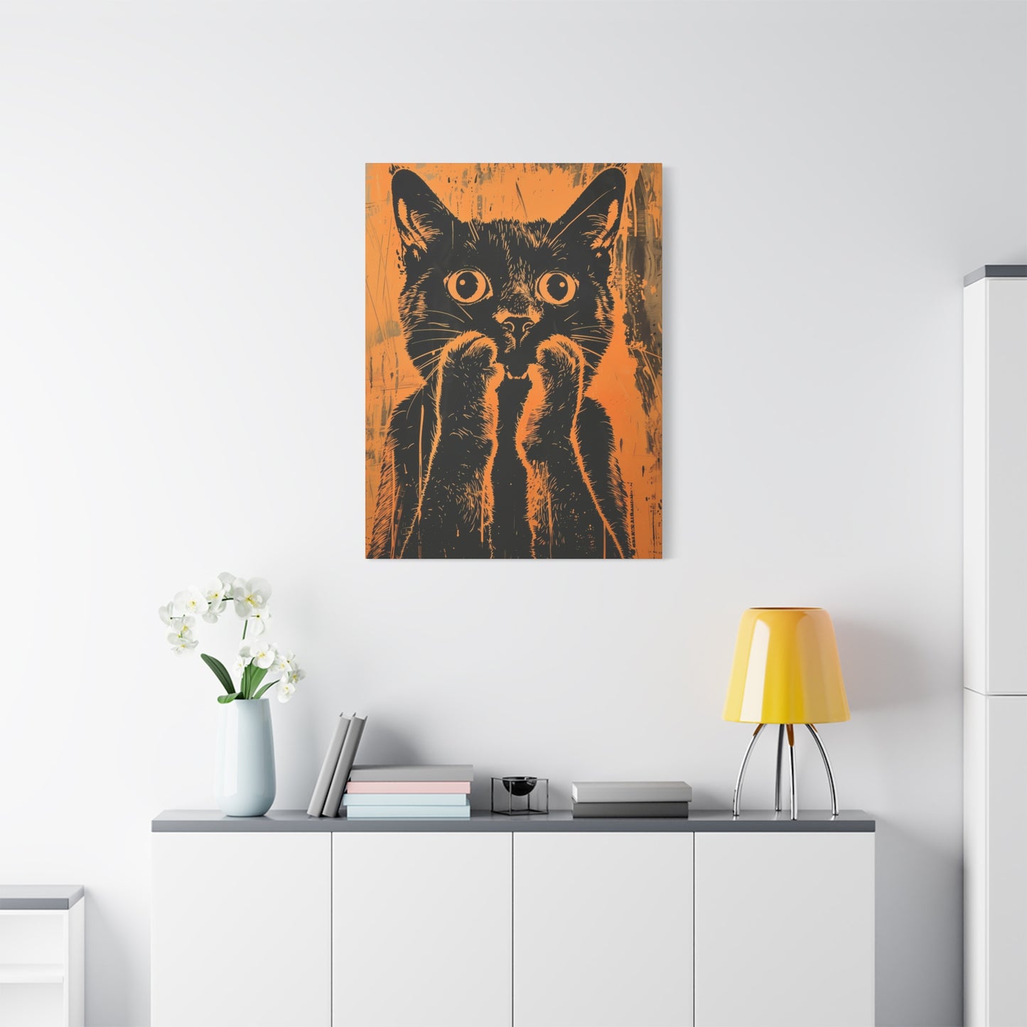 Playful Silence Cat Canvas