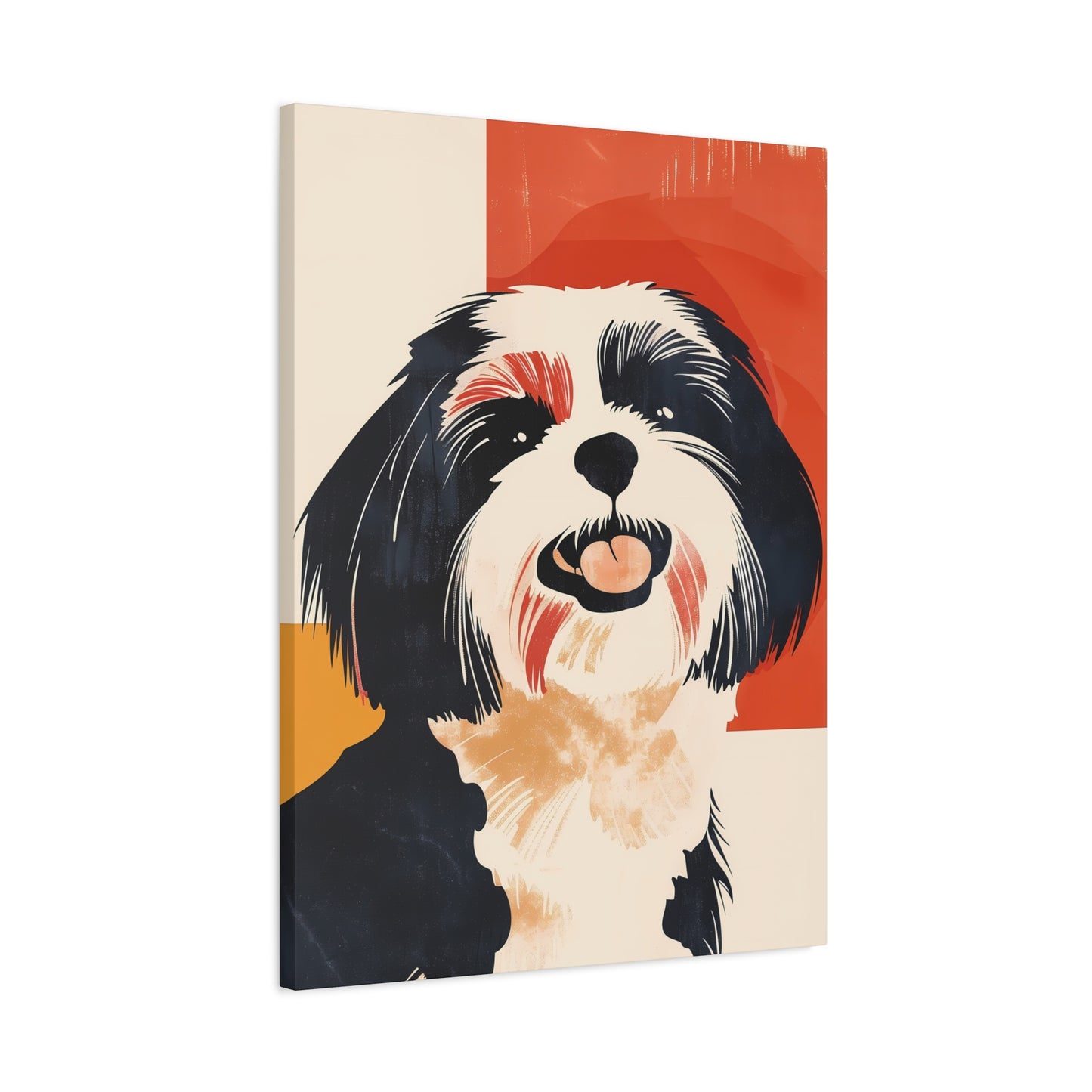 Canine Joy in Abstract Hues