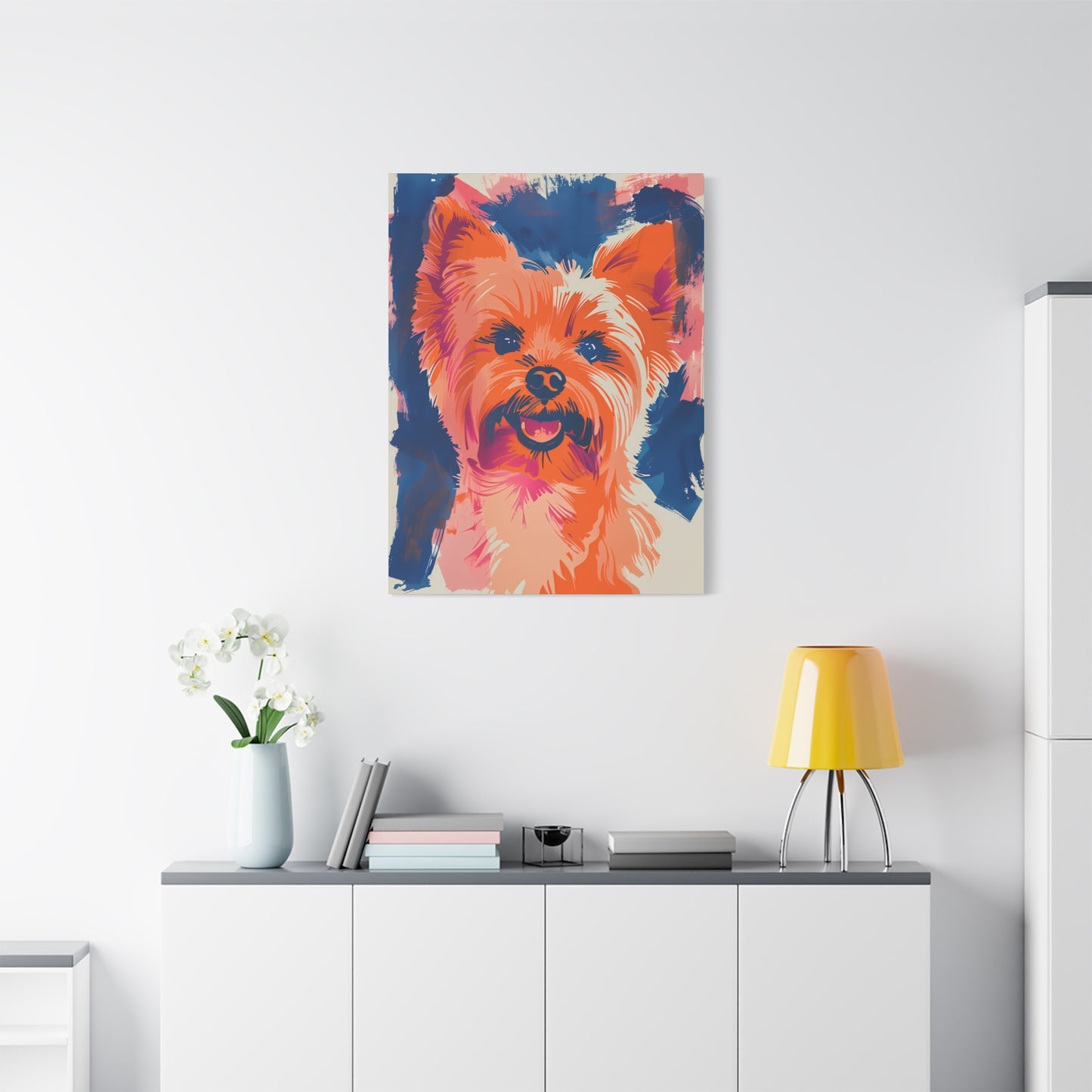 Yorkie Bliss in Colorful Abstraction