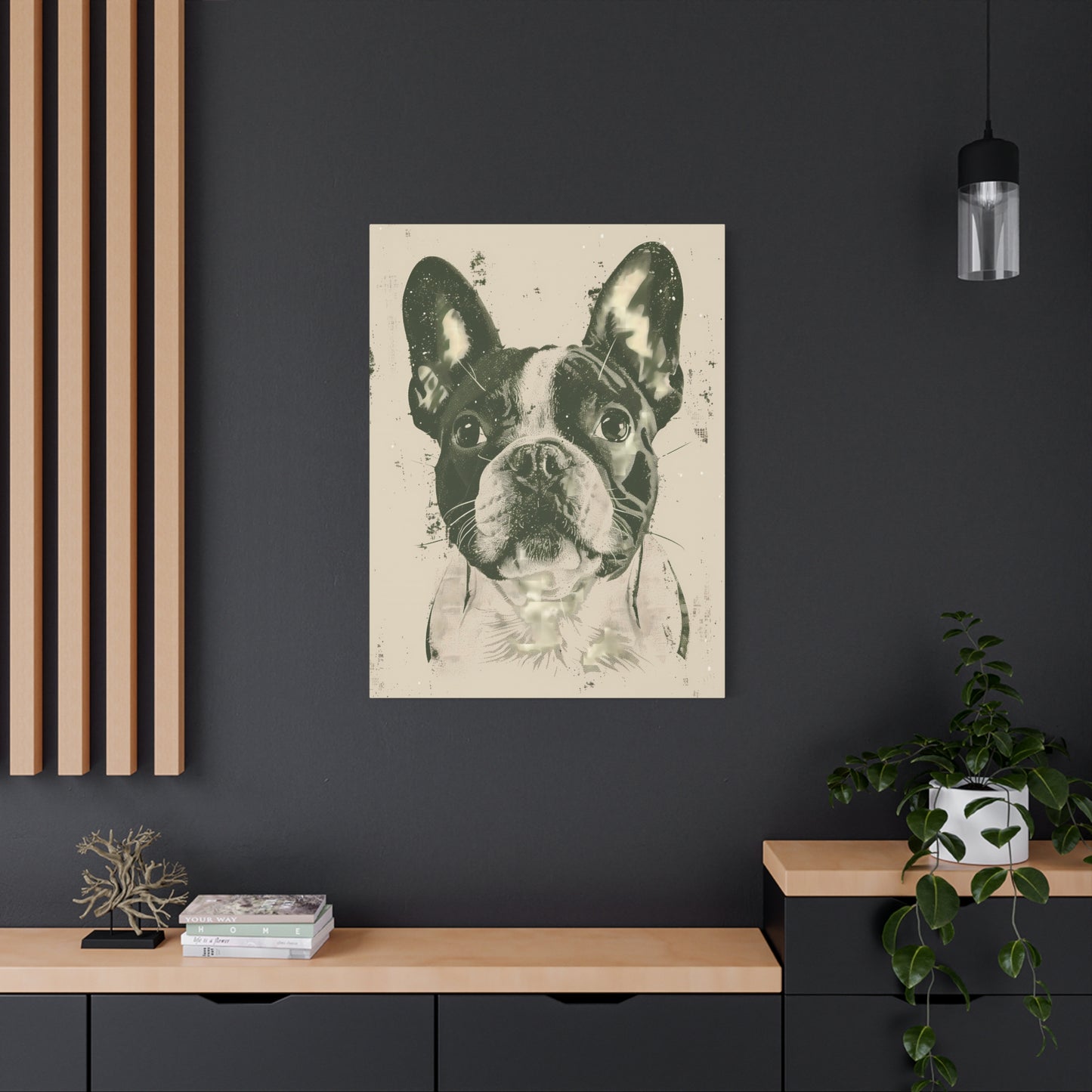 Canine Charm Vintage French Bulldog Portrait