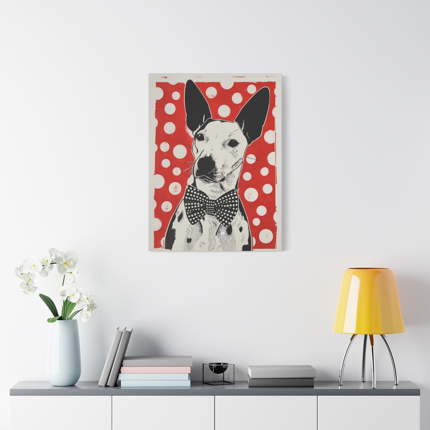 Dotted Elegance: Bull Terrier Charm