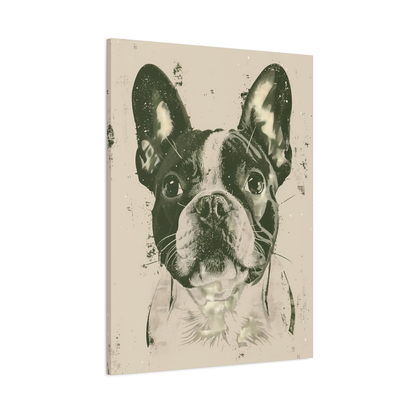 Canine Charm Vintage French Bulldog Portrait