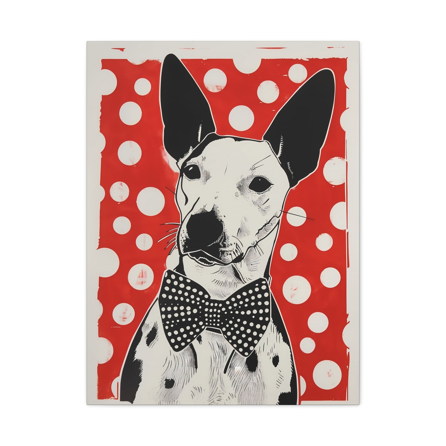 Dotted Elegance: Bull Terrier Charm