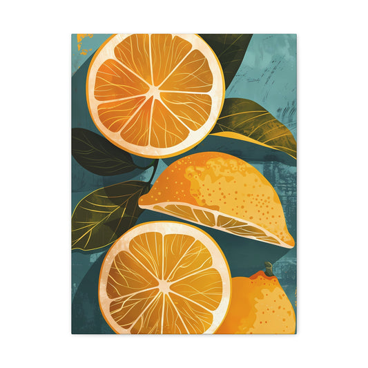 Citrus Harmony Retro Print