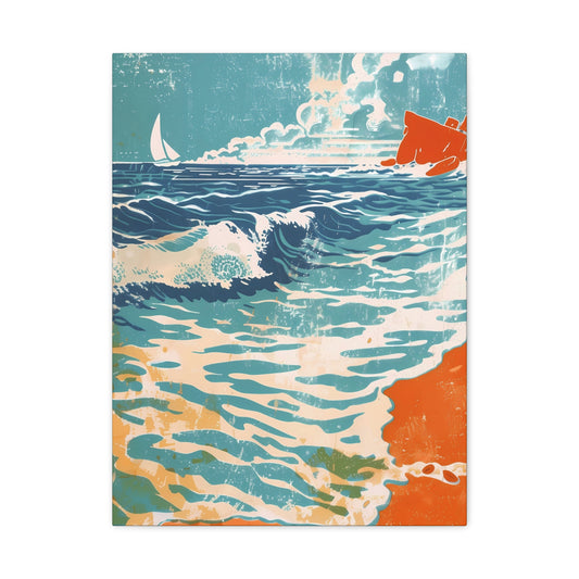 Coastal Serenity in Turquoise and Tangerine