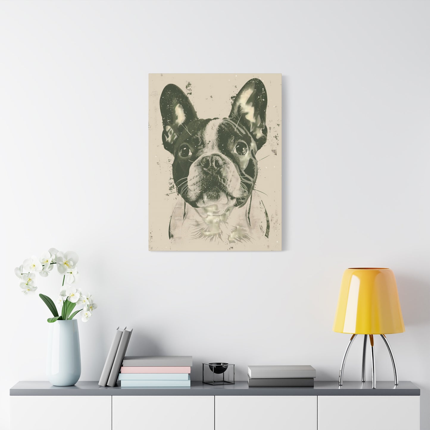 Canine Charm Vintage French Bulldog Portrait