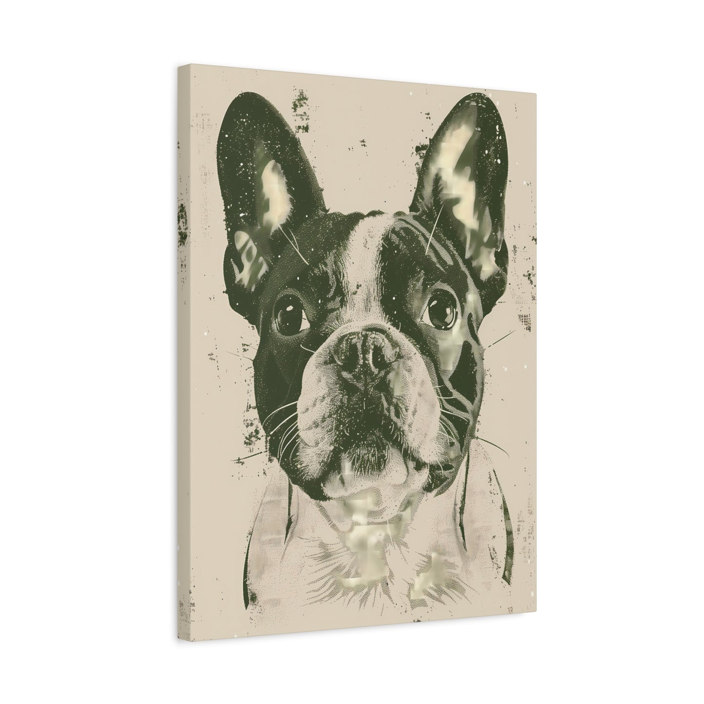 Canine Charm Vintage French Bulldog Portrait