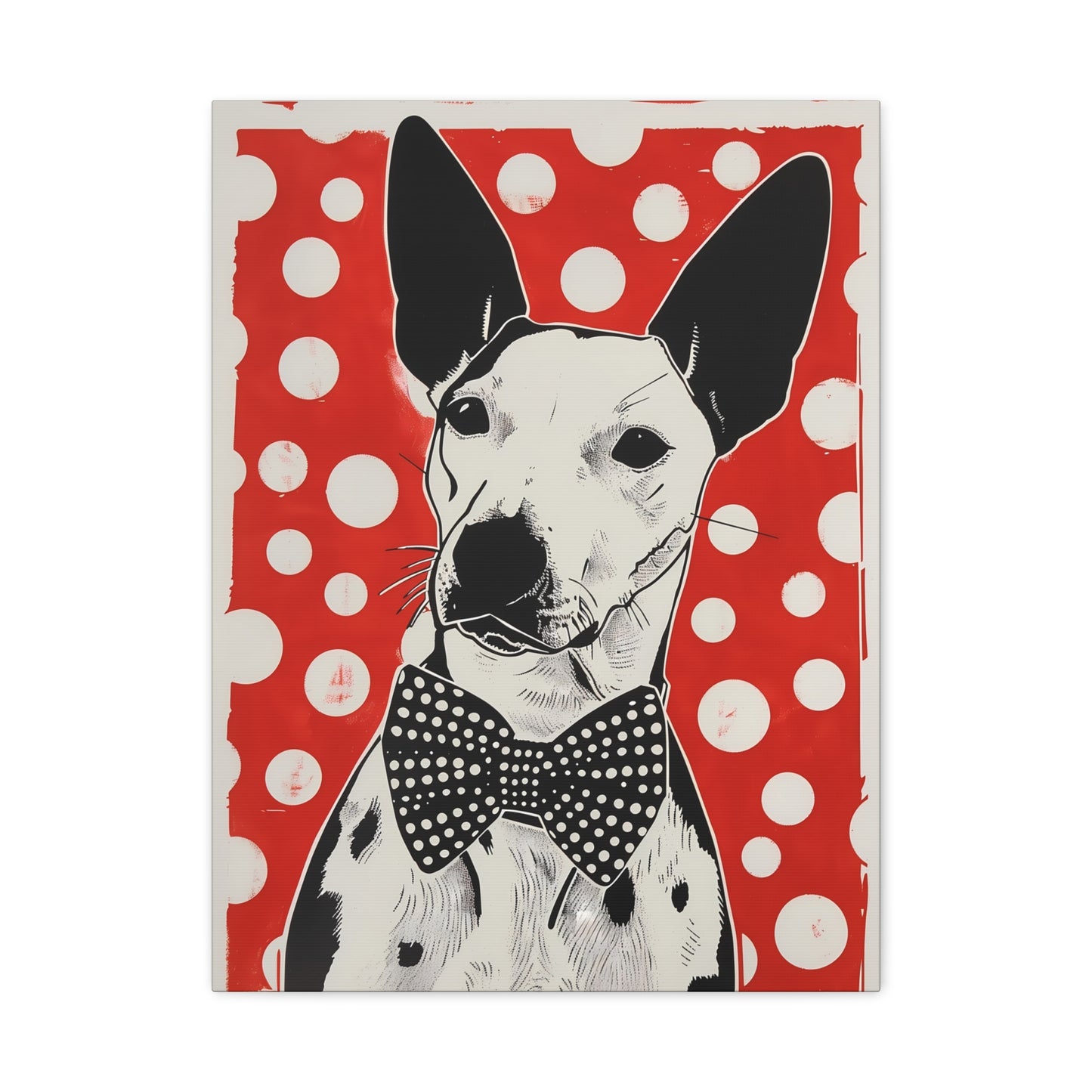 Dotted Elegance: Bull Terrier Charm