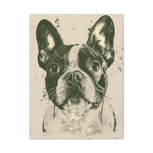 Canine Charm Vintage French Bulldog Portrait