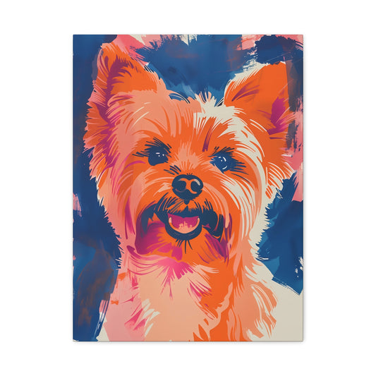 Yorkie Bliss in Colorful Abstraction