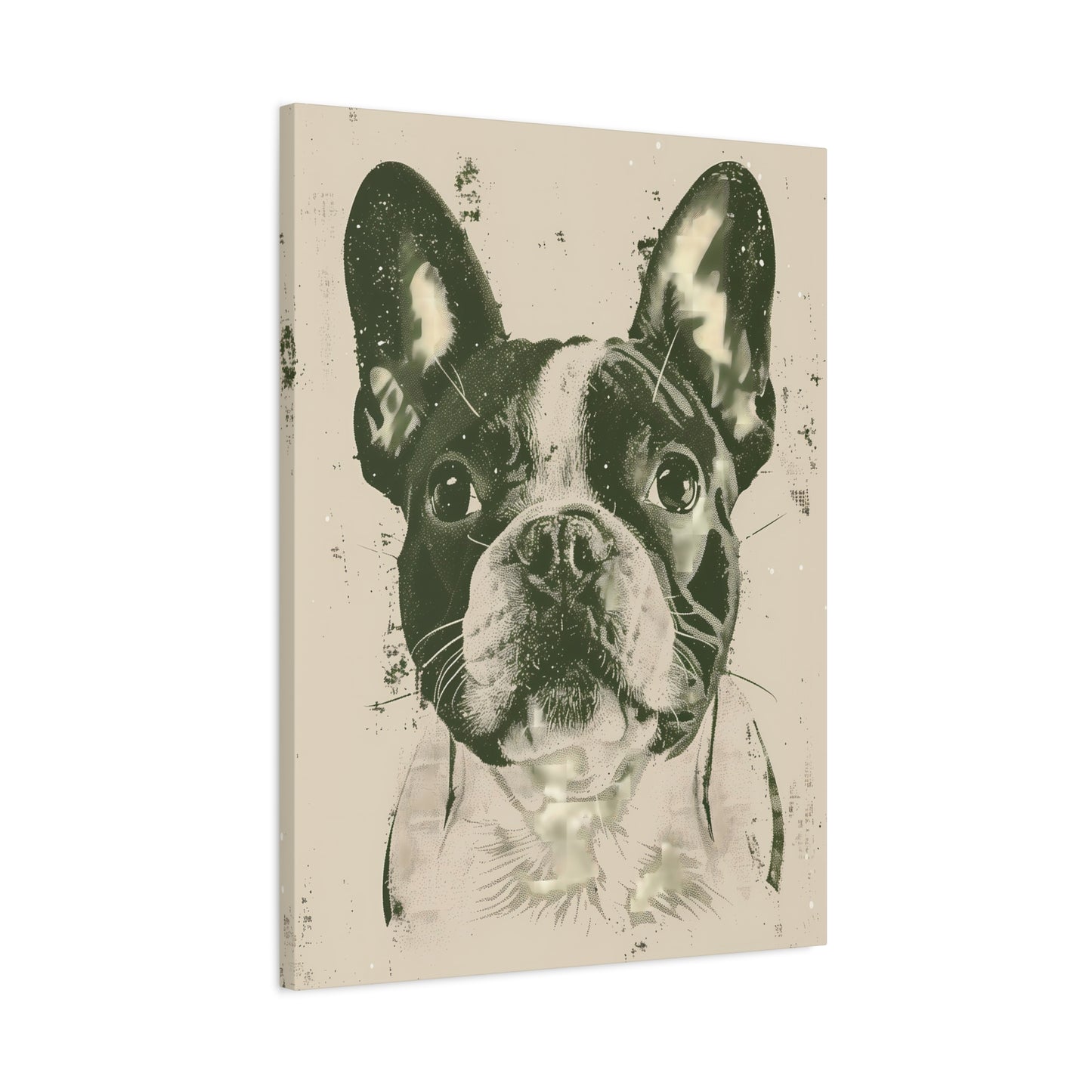 Canine Charm Vintage French Bulldog Portrait