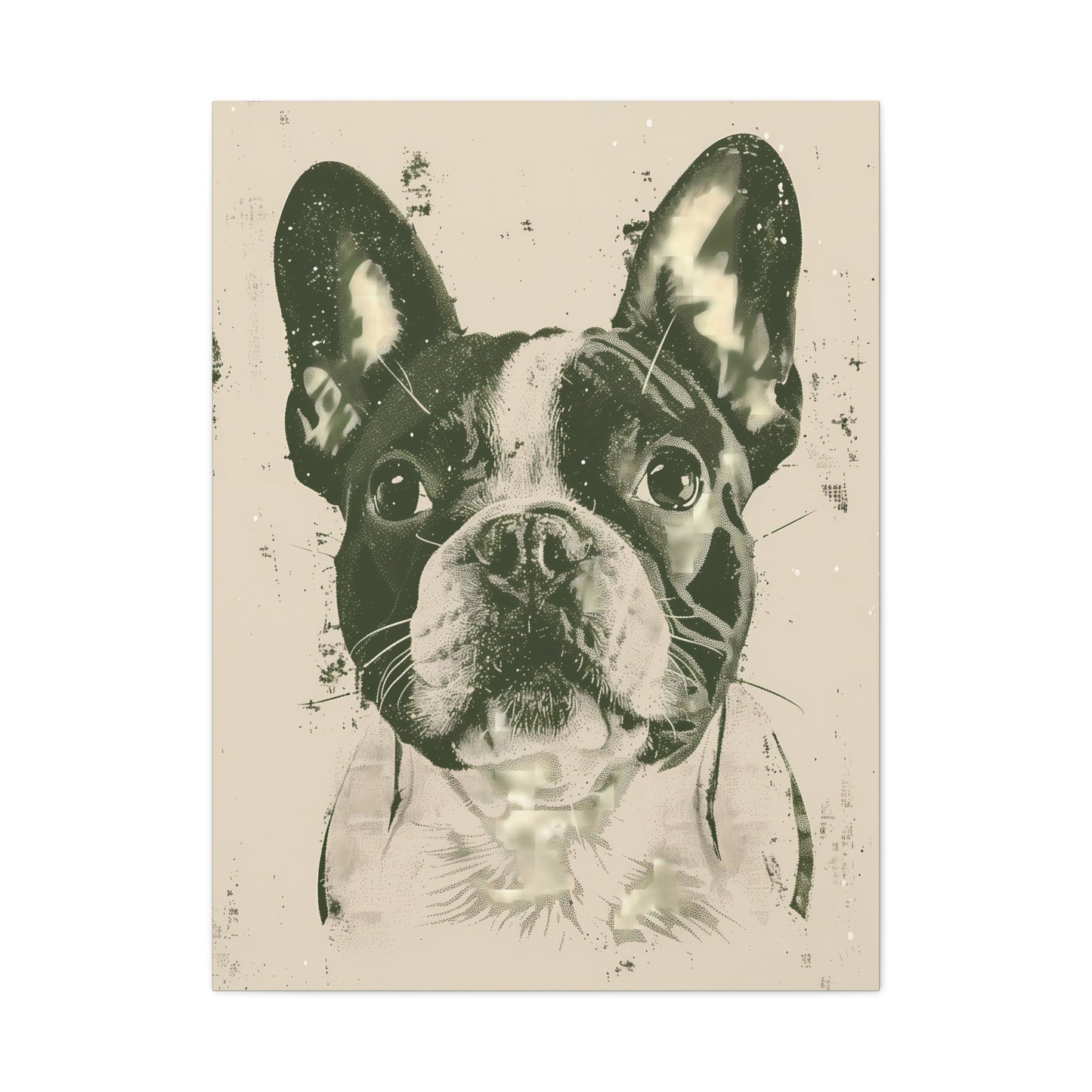 Canine Charm Vintage French Bulldog Portrait