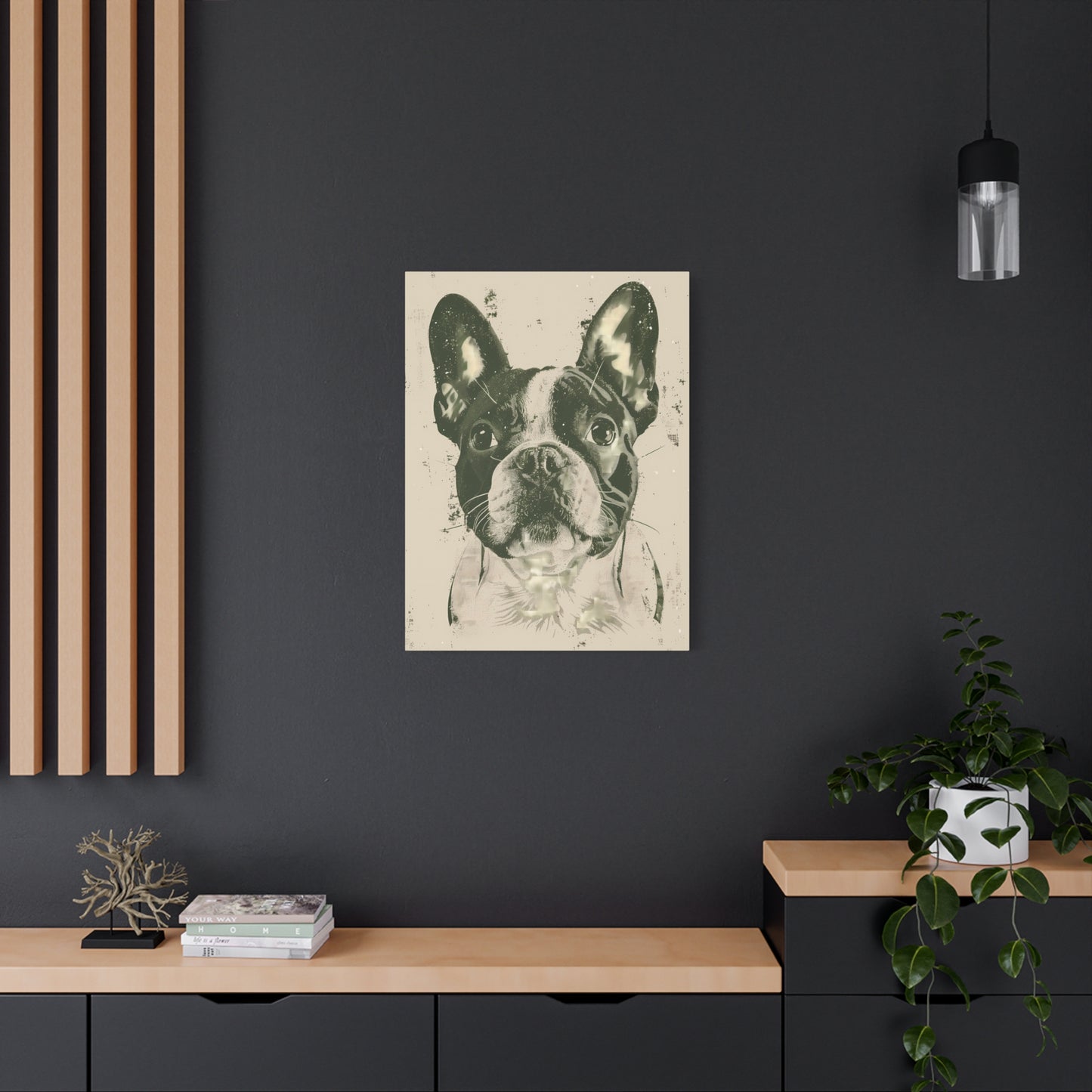 Canine Charm Vintage French Bulldog Portrait