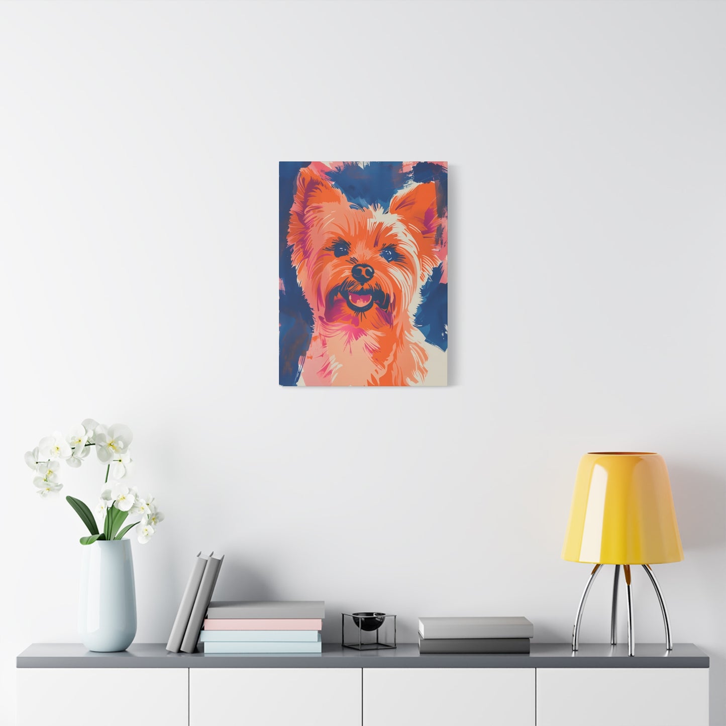 Yorkie Bliss in Colorful Abstraction