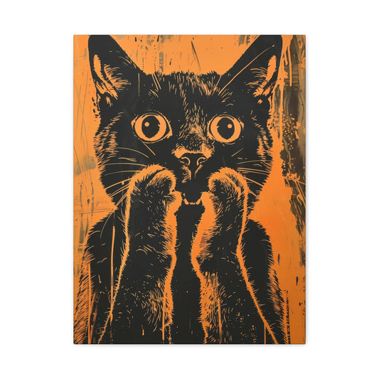 Playful Silence Cat Canvas