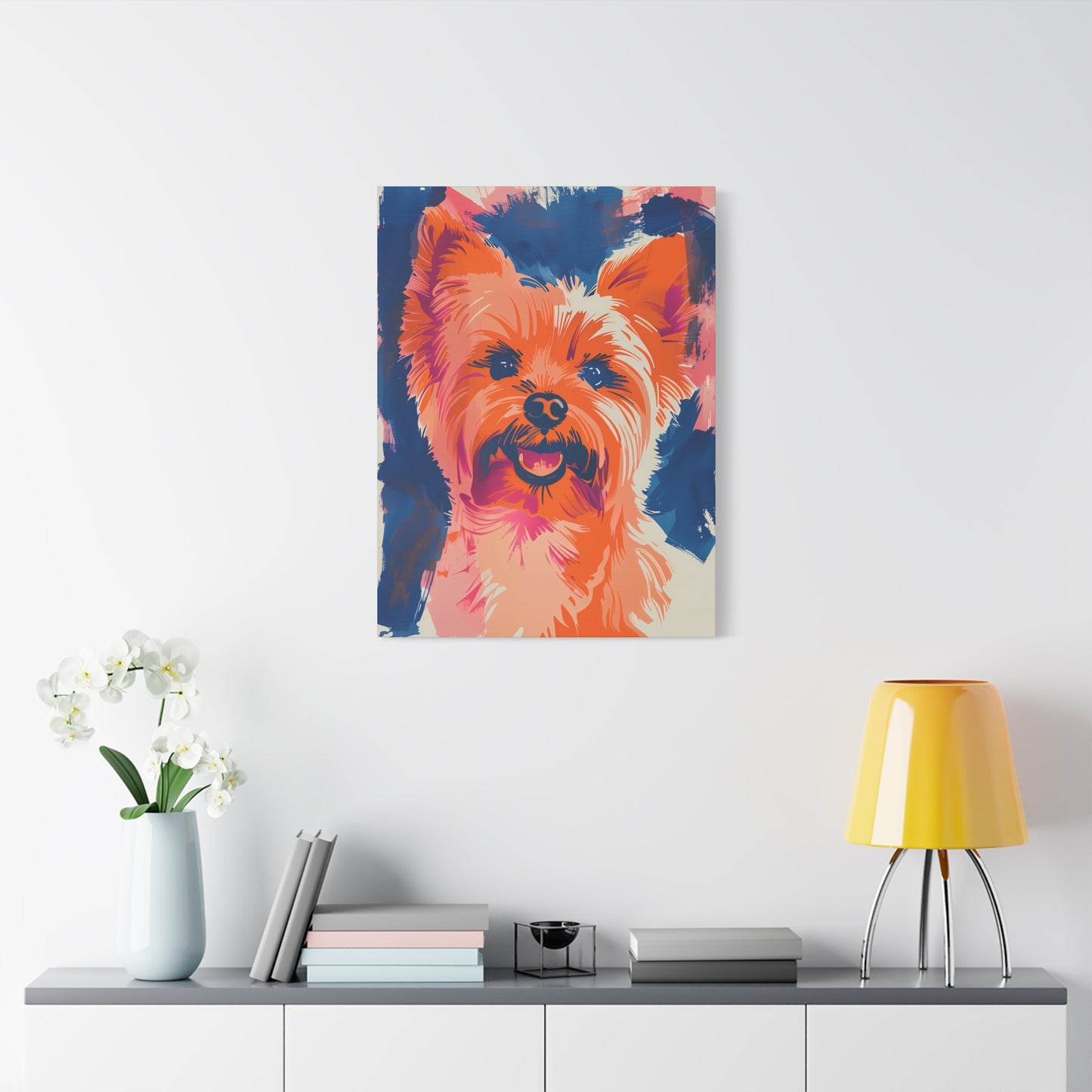 Yorkie Bliss in Colorful Abstraction