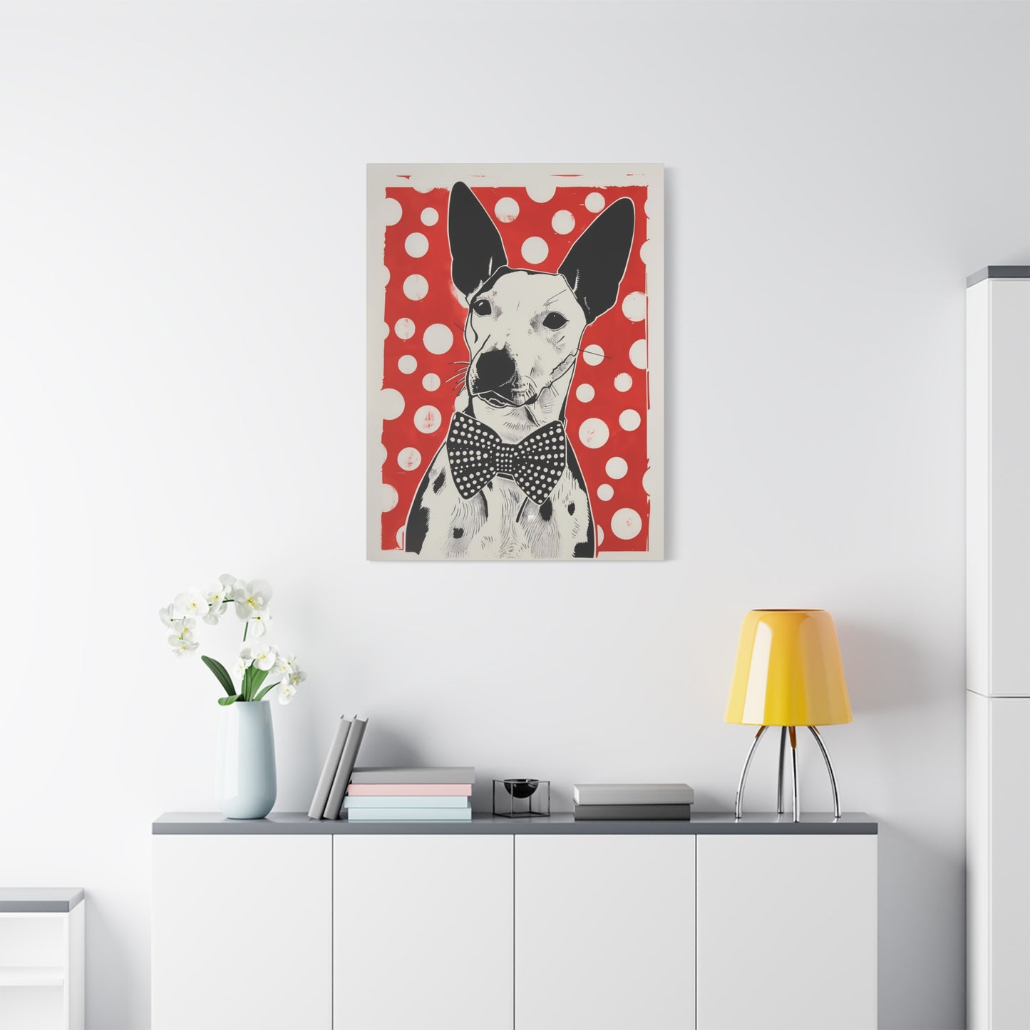 Dotted Elegance: Bull Terrier Charm