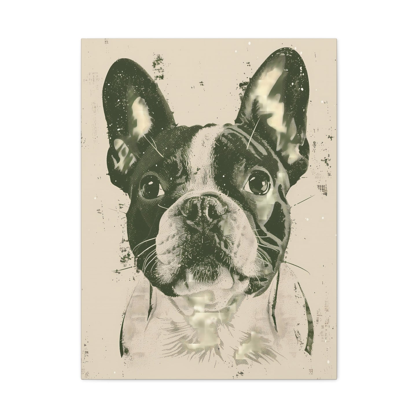 Canine Charm Vintage French Bulldog Portrait