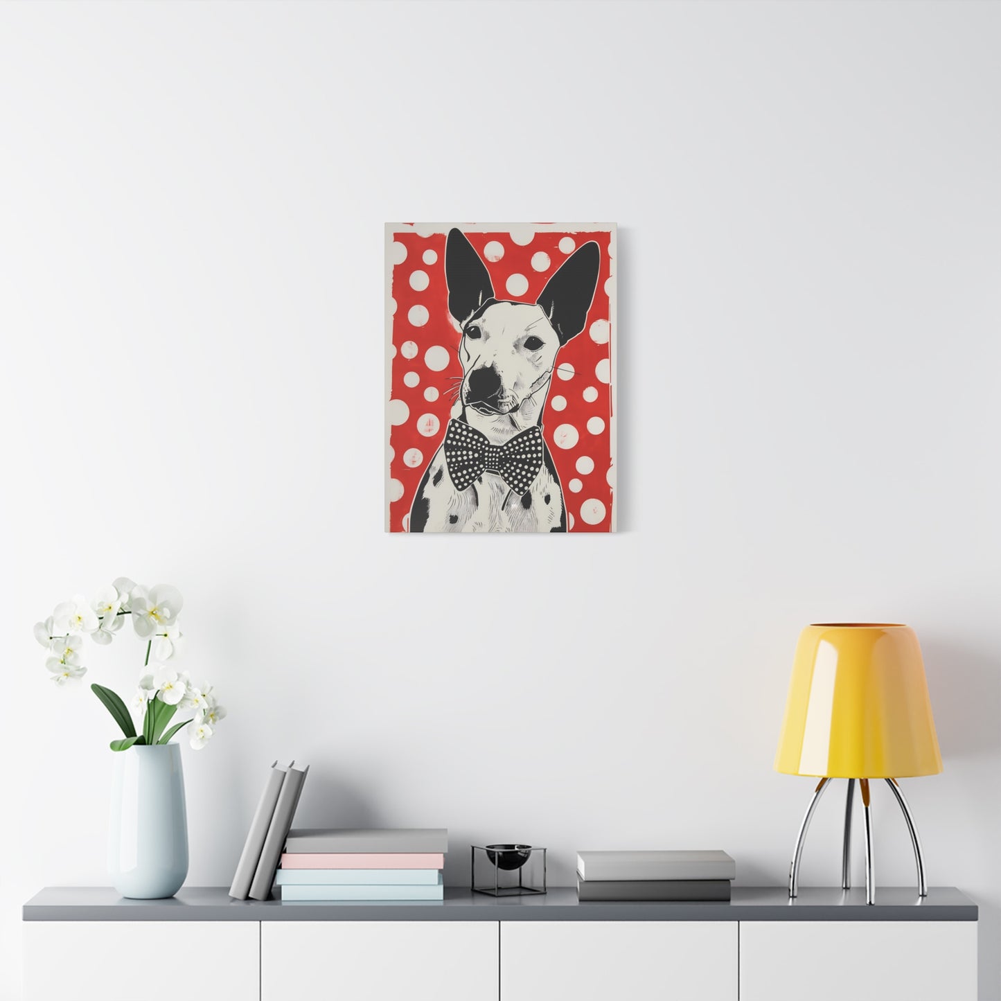 Dotted Elegance: Bull Terrier Charm